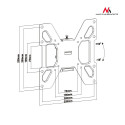Uchwyt do telewizora lub monitora Maclean, max vesa 200x200, 23-42", 20kg, czarny, MC-597
