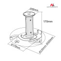Uchwyt sufitowy do projektora Maclean, 80-170mm, 10kg, MC-515 S Uchwyt sufitowy do projektora Maclean, 80-170mm, 10kg, MC-515 S