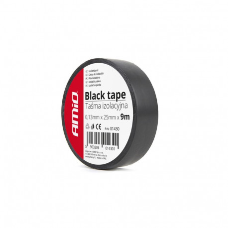 Taśma izolacyjna czarna szkot 25mm x 9m amio-01430