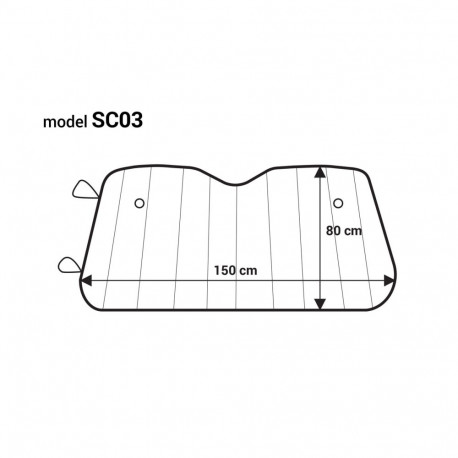 Osłona na szybę 150x80cm przeciwsłoneczna przeciwszronowa amio-01533