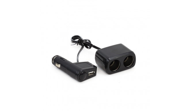 Rozgałęźnik rozgałęziacz zapalniczki soc1 2+1 usb amio-01029