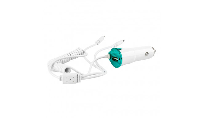 Autolaadija USB + MicroUSB + iPhone Lightning PCH-05 Amio-01264