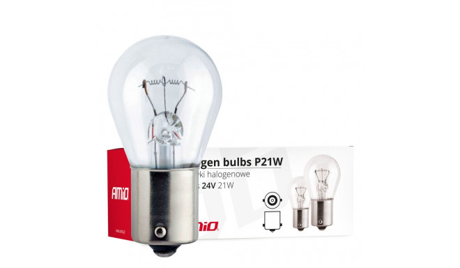 Halogeenpirnid p21w ba15s 24v 10 tk (e8) amio-01006