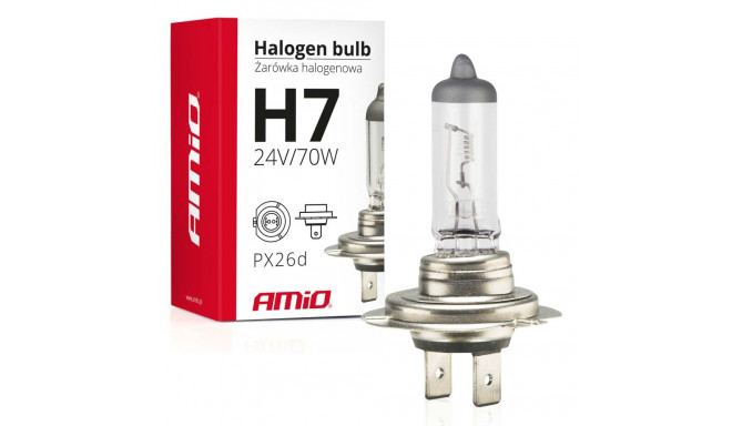 Żarówka halogenowa h7 24v 70w filtr uv (e8) amio-01252