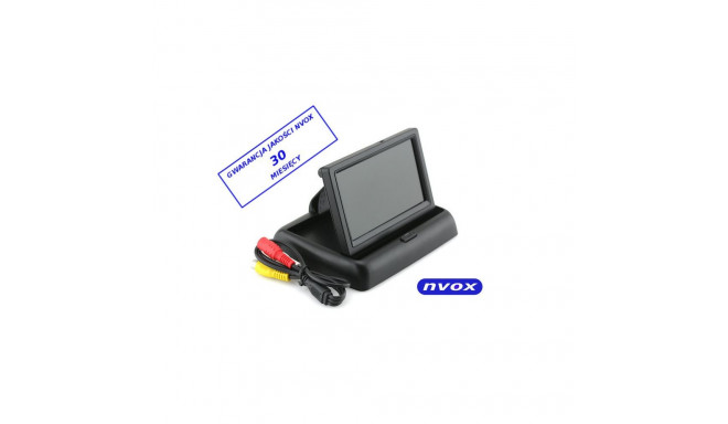 Nvox rm403 monitor samochodowy cofania lub wolnostojący lcd 4,3cali cala av 12v