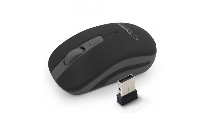 EM126EK Juhtmevaba hiir 2.4GHz 4D optiline USB Uranus must-hall