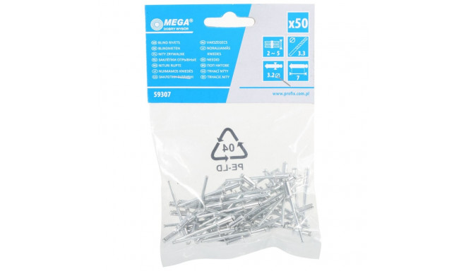 Nity zrywalne aluminium/stal 4,8*14 mm szt.50