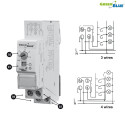 GB114 45780 Automat schodowy na szynę DIN regulacja 30s-10m max 2300W