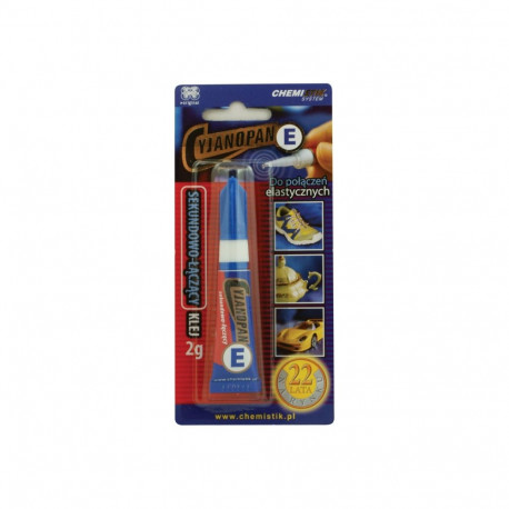 Klej błyskawiczny cyjanopan e elastyczne spoiwo 2g tubka