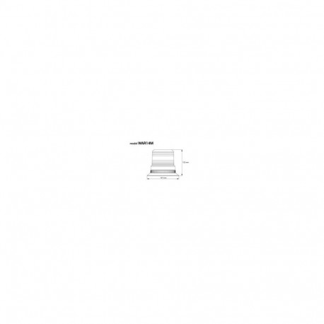 Lampa ostrzegawcza błyskowa kogut 80 led magnes r10 12v 24v w14m amio-01503