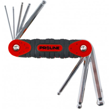 Klucze imbusowe z kulką 1.5-8.0 mm ze skuwką szt.8 proline