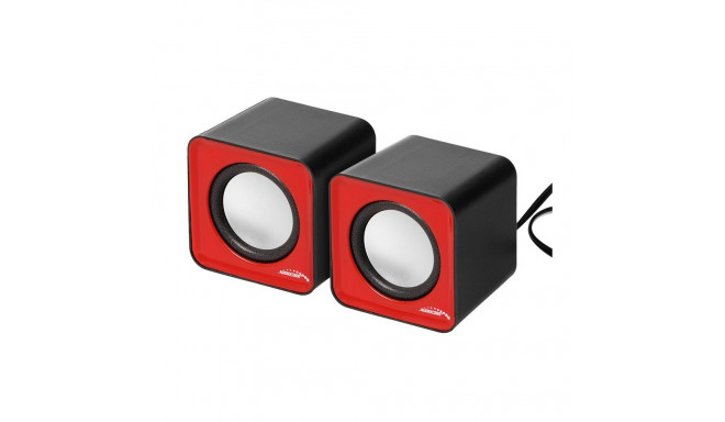 AC870 R 43397 Głośniki komputerowe 6W USB Red&Black