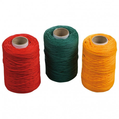 60996 universaalne nöör 100m, läbimõõt 2mm, 3 tk erinevat värvi