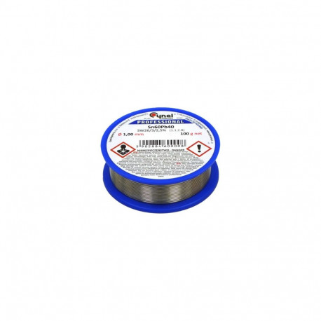 60314 Spoiwo lutownicze, cyna z kalafonią do lutowania 2.0mm szpula 100g