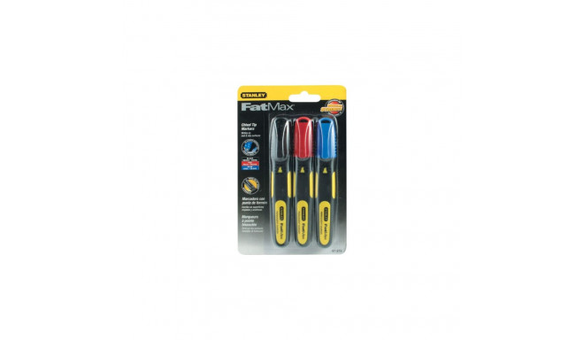 473150 Markery zestaw - 3 elementy, kolorowe, Stanley FatMax 0-47-315