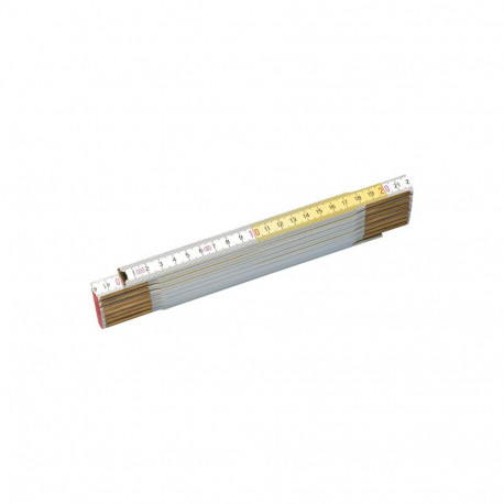 Miara składana drewniana 2m (biało-żółta)