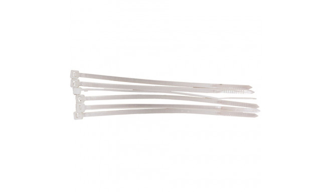 59230B Opaski zaciskowe 3,6x300 mm białe 100 sztuk, Mega