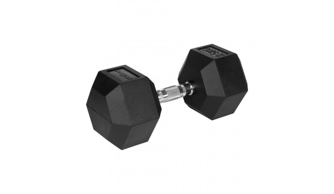 Hantel żeliwny gumowany HEX 25 kg REBEL ACTIVE