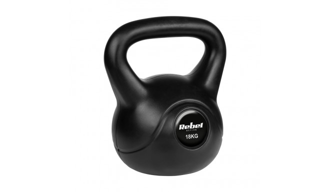 Kettlebell bitumiczny 18 kg REBEL ACTIVE