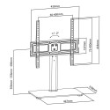 Uniwersalny stojak do TV Maclean, na szafkę RTV, podstawka, max. 40kg, max. VESA 400x400, dla TV 32-