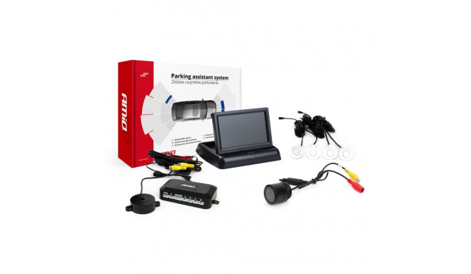 Parkimisandurite komplekt tft02 4,3" HD-301-IR kaameraga, 4 valget andurit