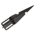 Solarna lampa LED Maclean, z czujnikiem, 3 tryby, wbijana, Li-ion 18650, IP44, 3,7V, 1200 mAh, Czarn