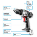 Wiertarko-wkrętarka akumulatorowa Energy+ 18V, Li-Ion, uchwyt 10 mm, aku 2Ah, ład, karton