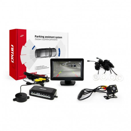 Parkimisandurite komplekt tft01 4,3" HD-315-LED kaameraga, 4 valget andurit