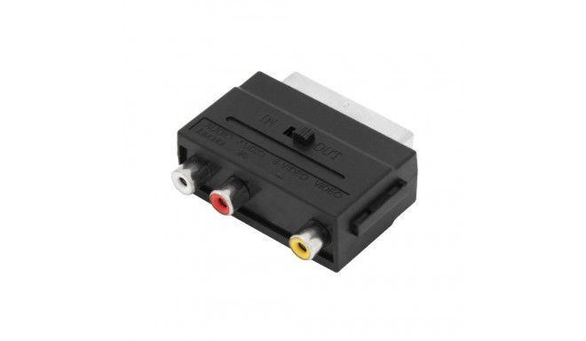 3300# Rozgałęźnik wtyk scart-3 gniazdo rca+przełącznik