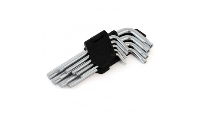 torx-lühikesed võtmed crv 9 tk amio-01040