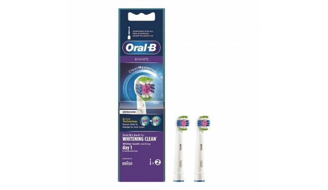 Aizvietojama Galviņa 3D White Whitening Clean Oral-B D White Whitening Clean (2 pcs) 2 gb.