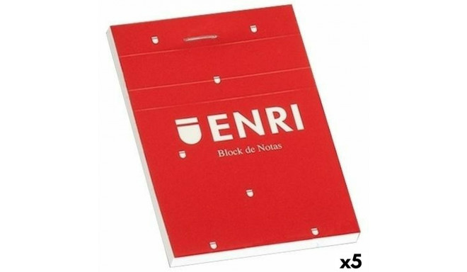Märkmik ENRI Punane A4 80 Lehed 4 mm (5 Ühikut)
