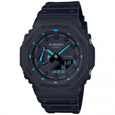 Meeste Kell Casio G-Shock OAK - NEON BLUE INDEX Must (Ø 45 mm)