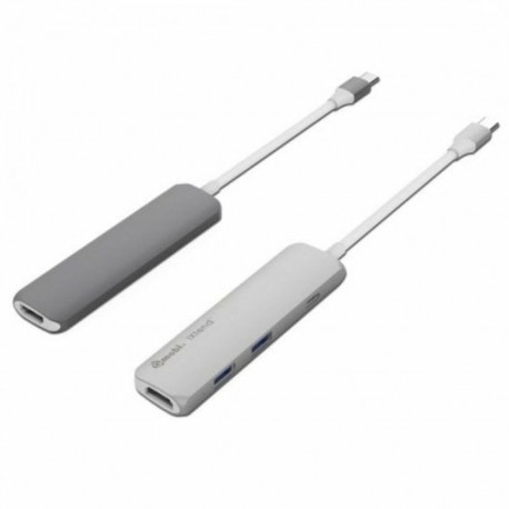 USB-jaotur Silver HT 17123 Valge/Hall Tumehall
