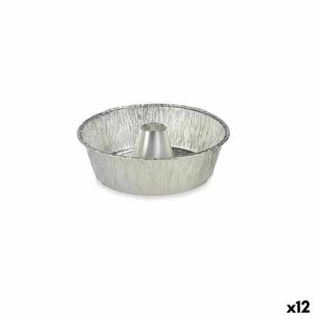 Flan Mould Kinvara 30287C 30287C Silver Aluminium 25 x 7,7 x 25 cm Disposable Crème Caramel (12 Unit