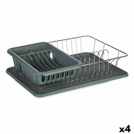 Draining Rack for Kitchen Sink Kinvara W6459A-162 W6459A-162 Grey 43,5 x 11 x 33,5 cm (4 Units)
