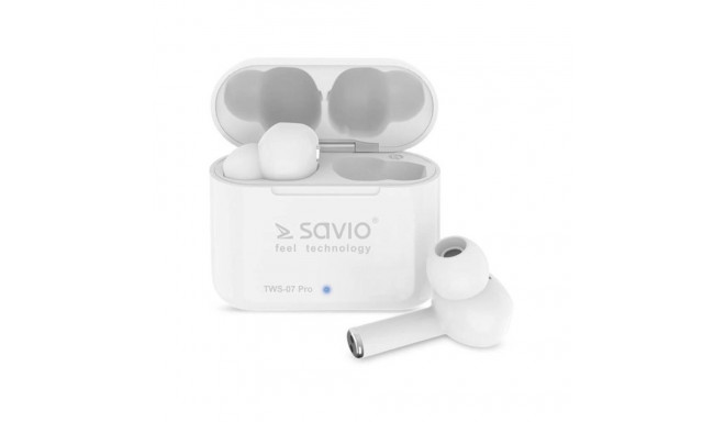 Austiņas In-ear Bluetooth Savio TWS-07 PRO Balts