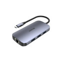 USB-jaotur Unitek D1071A Must Hõbedane