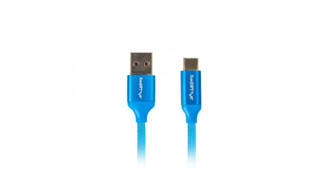 USB A - USB-C Kaabel Lanberg CA-USBO-22CU-0018-BL Sinine 1,8 m Quick Charge 3.0 (1 Ühikut)