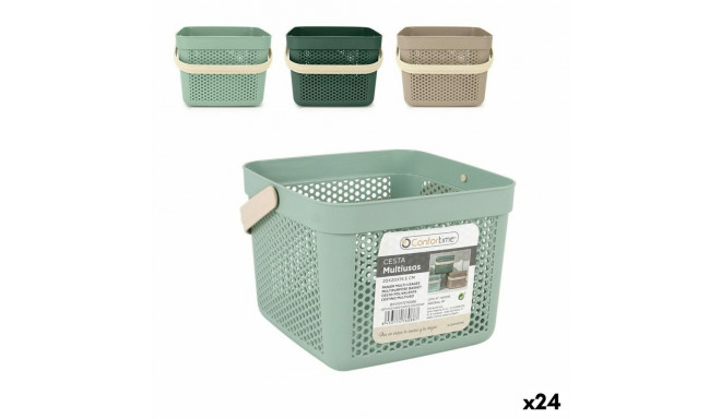 Multi-purpose basket Confortime Plastic 5 L 20 x 20 x 15,5 cm (24 Units)
