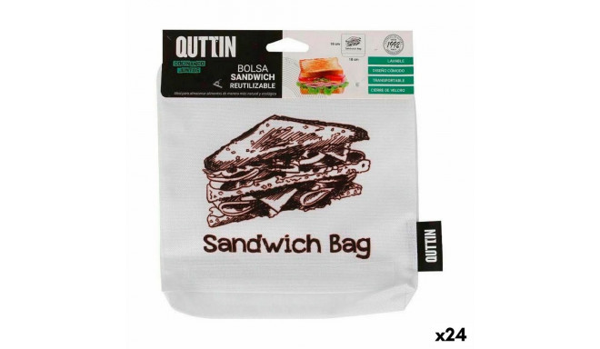 Korduvkasutatav toidukott Quttin Võileib 18 x 18 x 2 cm (24 Ühikut)