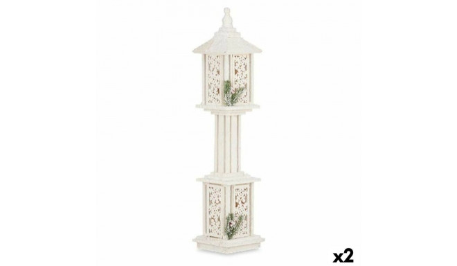 Ielas lampa Balts Koks Plastmasa 19 x 80 x 19 cm (2 gb.)
