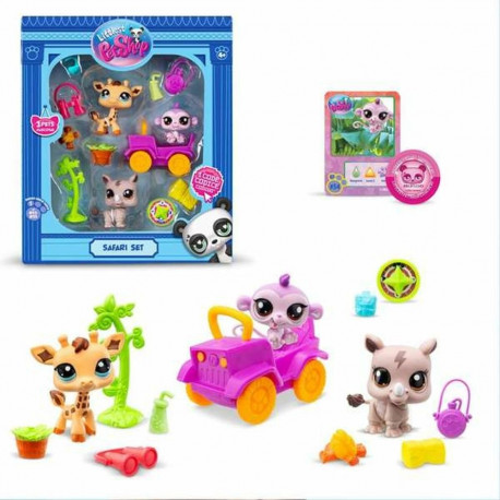Playset Bandai Littlest Pet Shop SAFARI 8 Tükid, osad