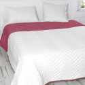 Reversible Bedspread HappyFriday Basic Arista White Magenta 270 x 260 cm