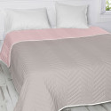 Reversible Bedspread HappyFriday Basic Arista Grey Light Pink 260 x 260 cm