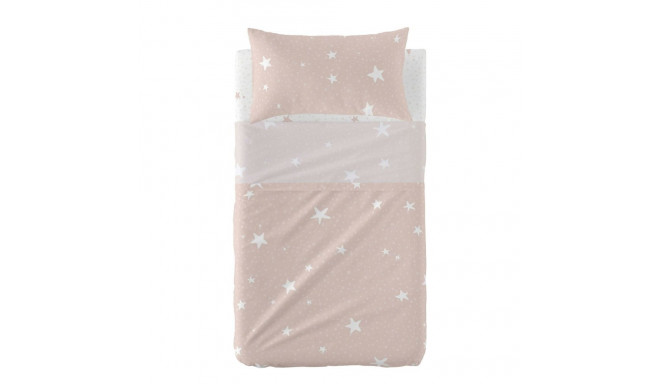 Bedding set HappyFriday Basic Kids Little star Pink Baby Crib 2 Pieces