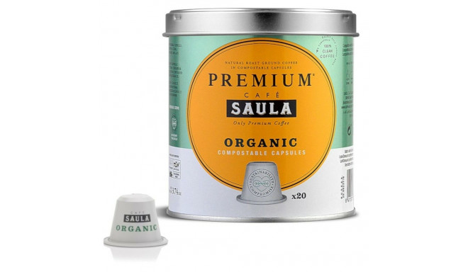 Kohvikapslid Karbis Saula COMPOSTABLE ECOLOGICO (20 Ühikut)