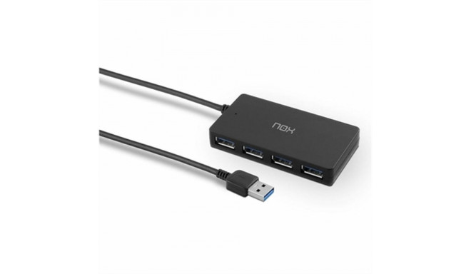 USB Hub Nox-Xtreme NXLITEHUBONE USB x 4 Black