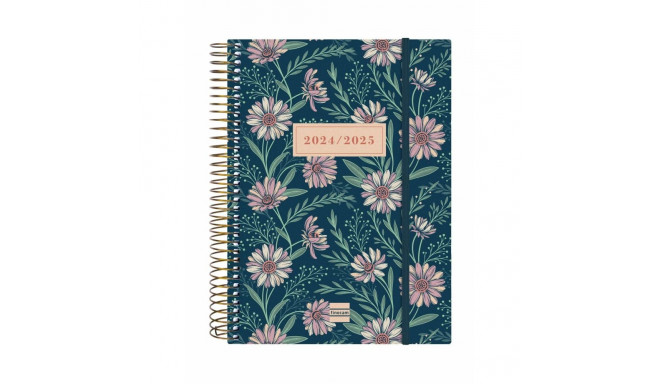 Diary Finocam Daisy Multicolour A5 15,5 x 21,2 cm 2024-2025