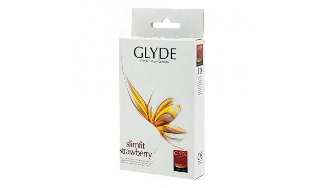 Condoms Glyde Strawberry 17 cm (10 uds)